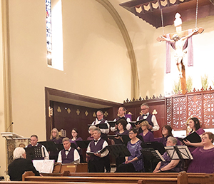 Ensemble photo of singer